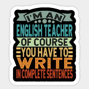 English Teacher Sticker